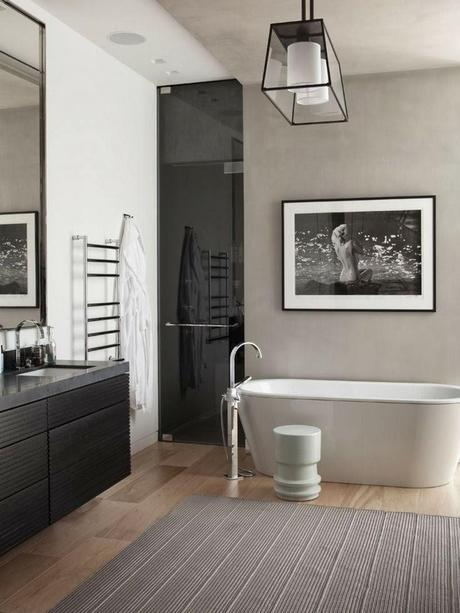 Déco black & white n°2 : la salle de bains