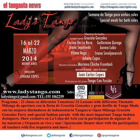 Lady's Tango Festival 2014 : du 16 au 2 mars [à l'affiche]