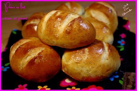 Pain au lait au citron et au pavot Pains au lait citron et pavot