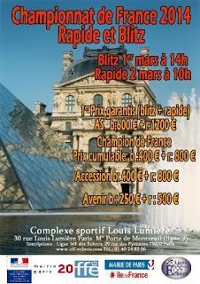 Championnat de France Rapide et Blitz - Affiche © Ligue IDF échecs