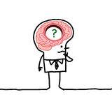 Big brain man & memory desorders Stock Photography