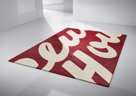 Typographic rugs by Linus Dean