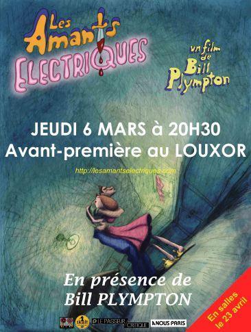 Bill Plympton à Paris du 5 au 12 mars Affiche projo Louxor (3)