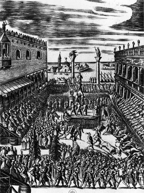 Fête du Jeudi Gras sur la piazzetta, 1610 - Giacomo Franco