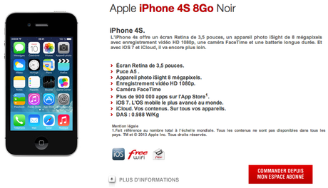 Location iPhone 4S Free mobile