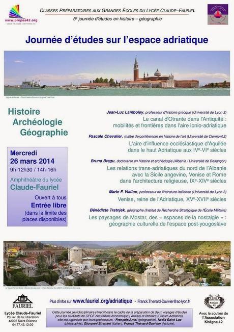 Journée d’études sur l’espace adriatique : histoire, archéologie, géographie (26 mars, Saint-Etienne)