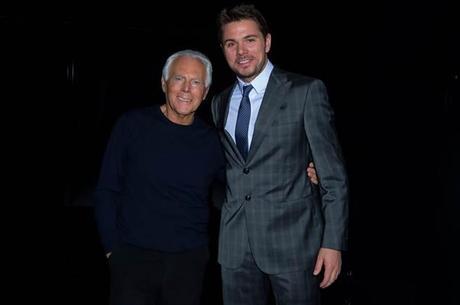 Wawrinka au défilé Armani