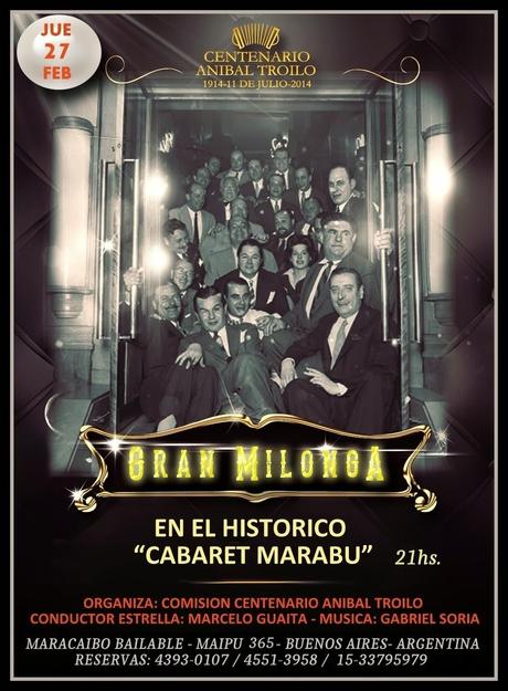 Centenario Troilo demain au Marabú [à l'affiche]