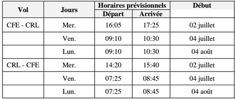 La ligne Clermont-Bruxelles réouvert pour l’été 2014 avec Ryanair horaires-ryanair