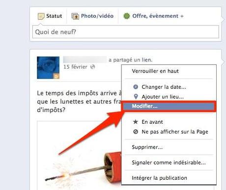 modifier une publication page facebook administrateur Facebook permettra bientôt aux administrateurs de pages de modifier leurs publications