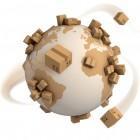 Globe terrestre en 3D illustrant le commerce mondial