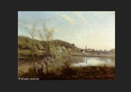 Ville d'Avray, le grand étang et ses villas, Corot