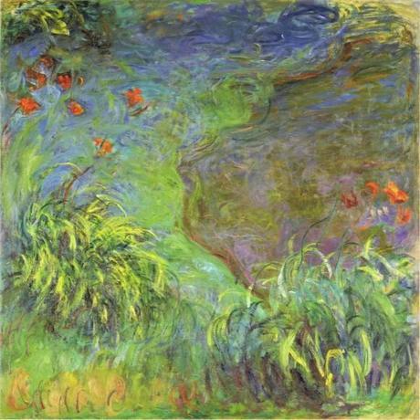 Les impressionnistes en privé, 100 chefs-d’oeuvres de collections particulières, au Musée Marmottan-Monet (Paris 16) Monet hemerocalles au bord de l'eau Monet