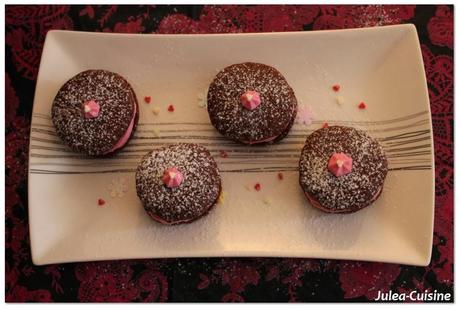 Whoopies Pie chocolat et crème à la rose {US Recipe}