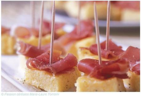 amuse-bouche-polenta-parmesan-jambon-cru Amuse bouche à la polenta, parmesan et jambon cru