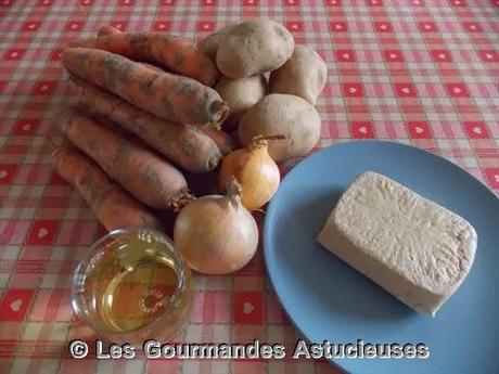 Tofu aux carottes et aux pommes de terre