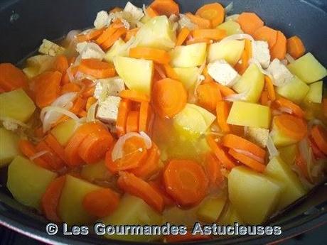 Tofu aux carottes et aux pommes de terre