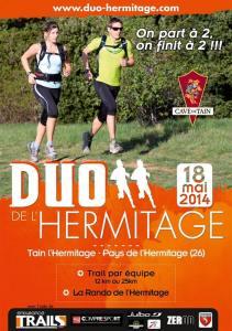 Duo de lhermitage Flyer 211x300 Duo de lhermitage : un trail par ĂŠquipe au coeur des vignes drĂ´moises