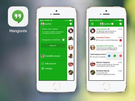 Hangouts: La messagerie instantanée de Google adopte iOS 7