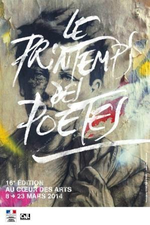 Affiche Printemps des Poètes 2014 Rimbaud comprs