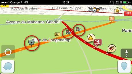 Waze radars iOS 7