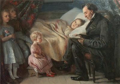 Jerichau-Baumann, Anna-Maria Elisabeth - H_C_ Andersen reading, 1862