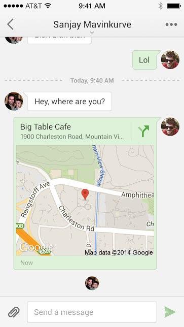iPhone hangout localisation Google Hangout pour iOS, nouvelles fonctionnalités et nouveau design