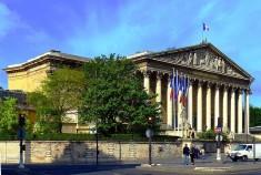 Le Palais Bourbon à Paris, siège de l'Assemblée Nationale 
