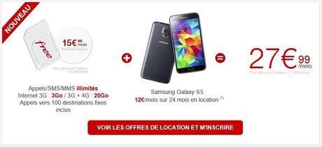 Free Mobile : le Samsung Galaxy S5 en location pour ses abonnés dès le 11 avril