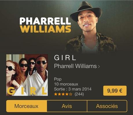 Girl de Pharrell Williams est dispo sur iTunes