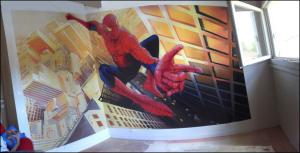 spiderman murale design chambre d'enfant adolescents ados