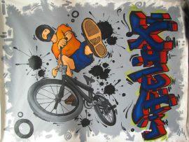 bmx vélo murale design chambre d'enfant adolescents ados