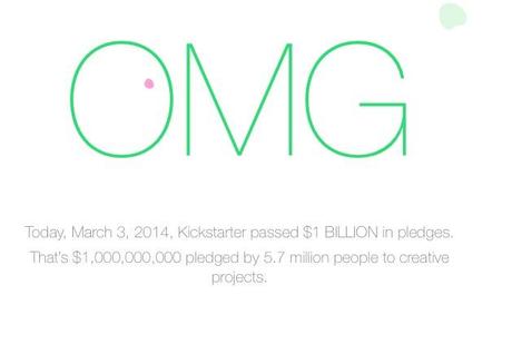 La barre des 1 milliards de dollars de dons dépassée sur Kickstarter