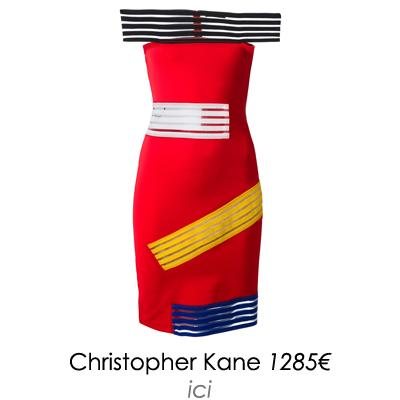 robe rouge et couleurs tendance pop christopher kane