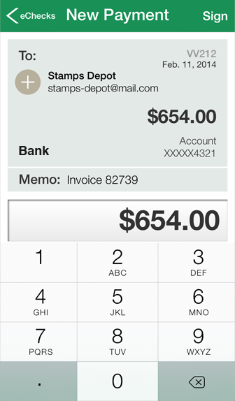 Mobile Checkbook sur iPhone