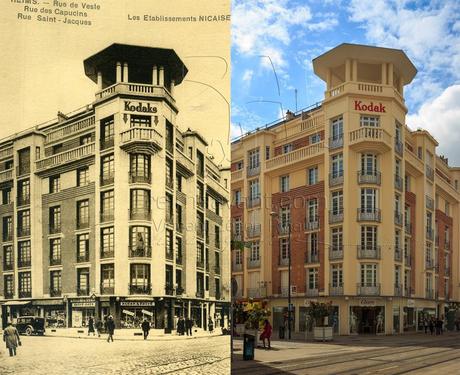 Rue de Vesle, immeuble art-déco Kodak, établissements Nicaise