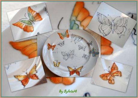 plat porcelaine papillon by sylviam