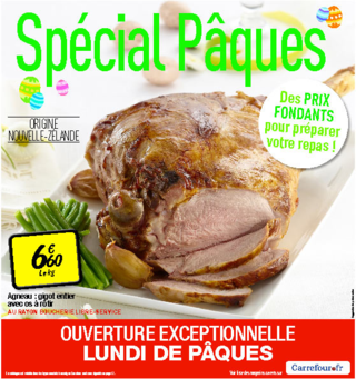 Promotion Pâques: Gigot d'agneau à 6,6€/kg