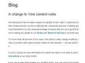 Vine bloque vidéos caractère sexuel