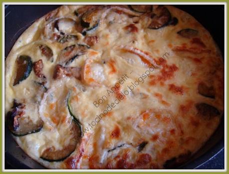 Clafouti aux courgettes à IG Bas - Clafuti de calabacines a IG Bajo