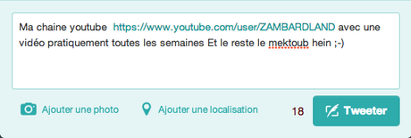 Tweet Jhon Rachid, Blog du Dimanche