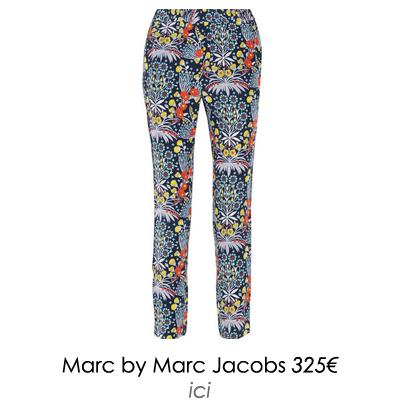 pantalon imprimé tropical marc by marc jacobs