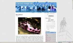 Le Blog de Cyborg Jeff en 2007, première mouture WordPress.