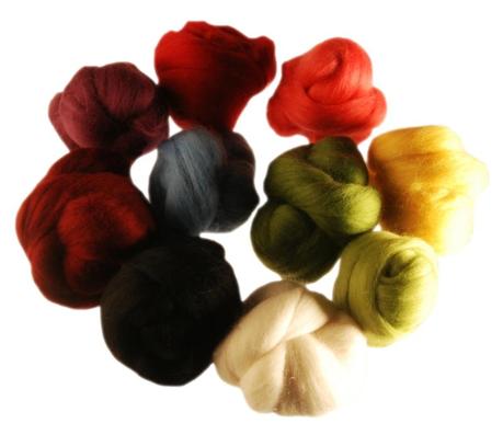 laine cardée en mèches