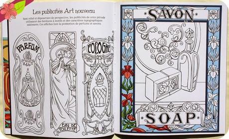 Motifs Art nouveau à colorier aux éditions Usborne