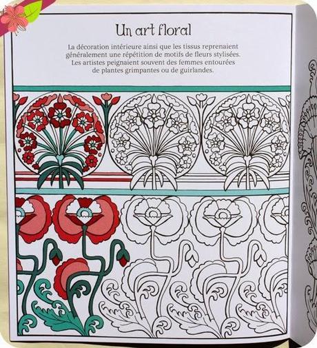 Motifs Art nouveau à colorier aux éditions Usborne