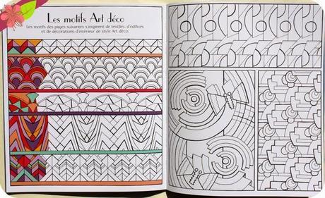 Motifs Art déco à colorier aux éditions Usborne