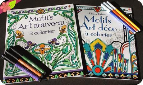 Motifs Art nouveau et Art déco à colorier aux éditions Usborne