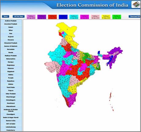 Du 7 avril au 12 mai, élections législatives en Inde