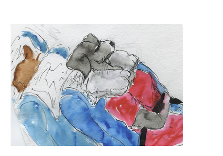 341) tête reposéea tête reposee